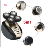 5-in-1 Multifunctional Electric Shaver Waterproof Grooming Kit with Rotating Blades for Men