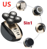 5-in-1 Multifunctional Electric Shaver Waterproof Grooming Kit with Rotating Blades for Men