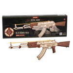 Rokr AK - 47 Wooden Puzzle Gun 3D Automatic Rifle Model with Double Firing Modes - Bargain Harolds