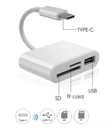USB C 3 in 1 Hub Converter Type-C Adapter & SD Card Reader for MacBook Pro and More