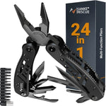 Sanke Rescue 24-in-1 Camping Multitool for Survival with Pliers and multiple screwdriver attachments