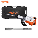 VEVOR Demolition Jack Hammer 3500W Electric Concrete Breaker with 2 Heavy Duty Chisel Bits - Bargain Harolds