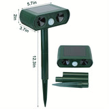 Ultrasonic Animal Repeller Eco-Friendly Solar Pest Deterrent for Gardens & Yards