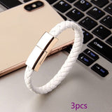 2-in-1 Leather Bracelet Data Cable Emergency Charging with Style