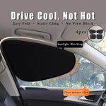 4PCS Magnetic Car Window Sunshade - Instant Sun Protection,Foldable, Static Cling, Does Not Block Mirrors, UV Protection For Summer For All Vehicles - Bargain Harolds