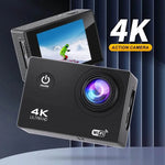 4K Ultra HD action camera with dual screens and WiFi connectivity for capturing high-quality adventures