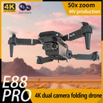 E88 Dual Camera Drone, WiFi FPV Double Folding RC Quadcopter Altitude Hold, Remote Control Toy For Beginners, Ideal Men's Gift For Outdoor Fun, Great For Christmas, Halloween, And Thanksgiving - Bargain Harolds
