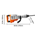 VEVOR Demolition Jack Hammer 3500W Electric Concrete Breaker with 2 Heavy Duty Chisel Bits - Bargain Harolds