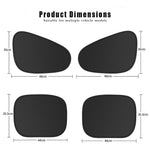 4PCS Magnetic Car Window Sunshade - Instant Sun Protection,Foldable, Static Cling, Does Not Block Mirrors, UV Protection For Summer For All Vehicles - Bargain Harolds