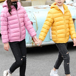 Winter Jacket For Boys Girls Down Cotton Coat Black Long Child Parka Cotton Thin And Light Jacket Kids Outwear Boys Clothes - Bargain Harolds