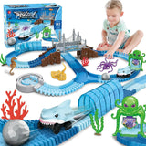 VATOS Shark Race Car Track Toy Flexible Ocean-Themed STEM Racetrack Set for Boys & Girls Age 3+ - Bargain Harolds