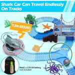 VATOS Shark Race Car Track Toy Flexible Ocean-Themed STEM Racetrack Set for Boys & Girls Age 3+ - Bargain Harolds