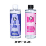 Bubble free resin for casting in 250ml bottles with hardener for clear DIY projects