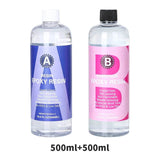 Bubble free resin for casting kit including 500ml clear resin and 500ml hardener for DIY projects