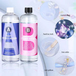 Dropshipman bubble free resin for casting, crystal clear epoxy resin and hardener set in 16.8 fl oz bottles