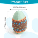 Durable Squeaky Dog Toy Washable TPR Egg Ball for All Dog Sizes - Bargain Harolds