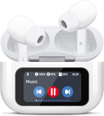 Wireless Earbuds, 5.4 Bluetooth Headphones With Touch Screen Ear Buds, ANC ENC Noise Cancelling Earbuds Headphones With Microphone, Wireless Bluetooth In Ear Earphones For Android IOS Phones - Bargain Harolds