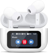 Wireless Earbuds, 5.4 Bluetooth Headphones With Touch Screen Ear Buds, ANC ENC Noise Cancelling Earbuds Headphones With Microphone, Wireless Bluetooth In Ear Earphones For Android IOS Phones - Bargain Harolds