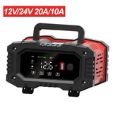Smart pulse repair battery charger with digital display for 12V and 24V car batteries