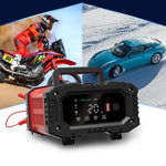Smart pulse repair battery charger with digital display, ideal for cars and motorcycles in various conditions