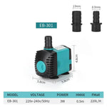 Efficient fish tank pump 220V compact design for aquariums with low power consumption