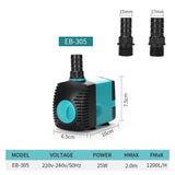 Efficient fish tank pump 220V with adjustable outlets for optimal aquarium water circulation