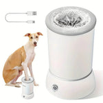 Electric dog paw washer with USB charging, designed for easy cleaning of pet paws