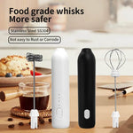 Electric whisk for coffee with food grade stainless steel and no rust, ideal for blending drinks