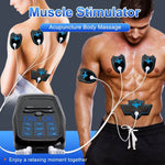 EMS slimming machine for muscle stimulation with acupuncture body massage pads for relaxation