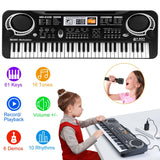 61-Key Multifunctional Electronic Keyboard for Kids with Microphone & FedEx Shipping