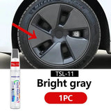 Model 3 touch up paint in bright gray for quick car wheel repairs and touch-ups