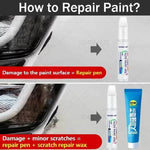 Model 3 touch up paint repair guide showing pen and scratch repair wax for effective damage repair