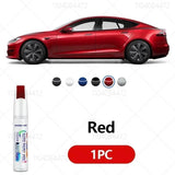 Model 3 touch up paint in red for quick repairs on Tesla Model 3 car exterior