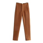 Bargain Harolds high-waist pencil pants women in a chic caramel color with sleek design