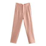 Bargain Harolds high-waist pencil pants women in soft pink for a chic and stylish look