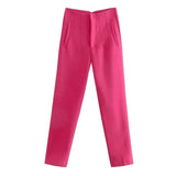 Bargain Harolds high-waist pencil pants women in bright pink with a sleek, tailored fit