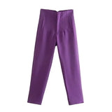 Purple high-waist pencil pants women from Bargain Harolds, perfect for a stylish look