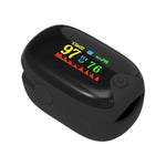 Compact oxygen saturation monitor for children displaying heart rate and blood oxygen levels