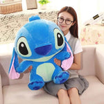 Kawaii Stitch stuffed pillow in blue, perfect for kids and cozy decor at home