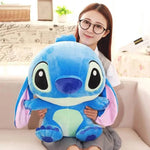 Kawaii Stitch stuffed pillow, plush blue character with big eyes for kids and collectors