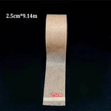 2.5cm wide biodegradable tape roll measuring 9.14m, perfect for eco-friendly packaging