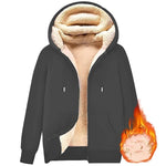 LETSNAGOU cashmere men's hoodie in black with soft sherpa lining for warmth and comfort