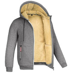 LETSNAGOU cashmere men's hoodie in gray with soft fleece lining for comfort and warmth