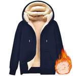 LETSNAGOU cashmere men's hoodie in navy with soft fleece lining for warmth and comfort