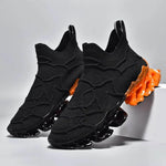 Black lightweight running trainers for men with a sleek design and cushioned sole for comfort