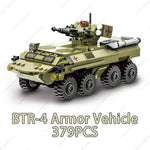 Modern armored vehicle blocks set featuring BTR-4 Armor Vehicle with 379 pieces for creative play