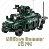 Modern armored vehicle blocks set featuring a Military Hummer with 518 pieces for creative building fun
