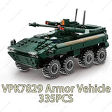 Modern armored vehicle blocks set with 335 pieces for creative building and playtime