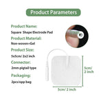 Dropshipman Square Shape Electrode Pad for Pain Relief with Non-woven Gel Patch, 5x5cm size