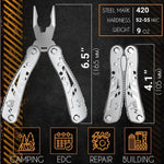 Bargain Harolds camping multitool for survival with pliers and multiple functions in a compact design